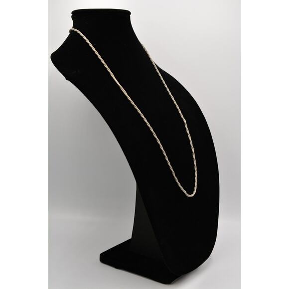 Trifari Vintage Chain Necklace Mesh Twisted Rope Silver Tone Signed 1970s Bin6B - Picture 4 of 12